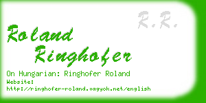 roland ringhofer business card